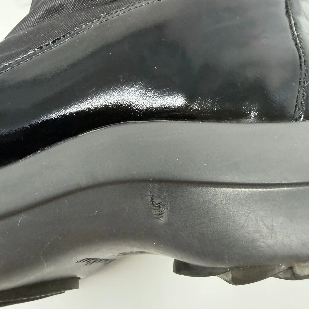 Cole Haan Single RIGHT Boot 8.0B Black Quilted Patent Snow Winter Replace D18525